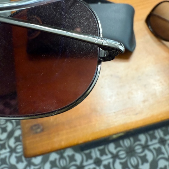 Ray-Ban Aviator Sunglasses with Purple and Silver Accents - Picture 3 of 3